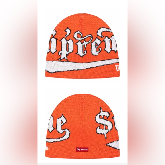 Supreme New Era Accent Beanie (Orange) - Picture 3 of 3
